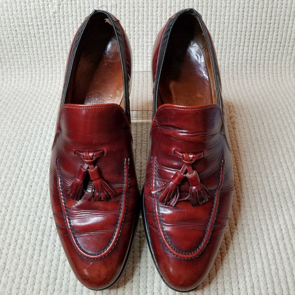 Vtg Fire! Allen Edmonds 10.5 B Ethan Tassel Loafer - Picture 2 of 8